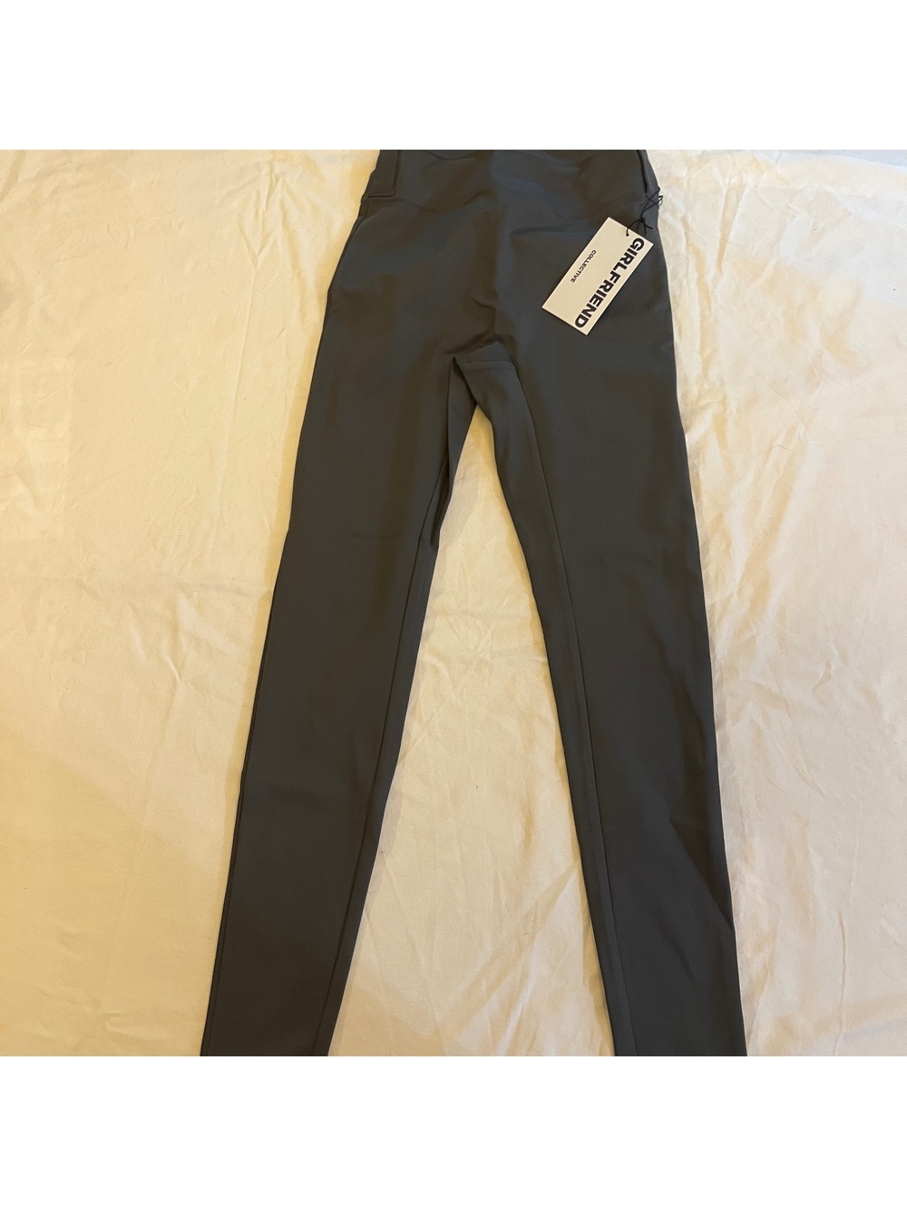 Girlfriend Collective High-Rise Belt Loop Leggings Moon Gray Small NWT